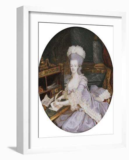 Queen Marie Antoinette of France (1755-1793)-Francois Dumont-Framed Giclee Print