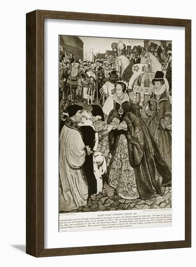 Queen Mary Entering London, 1553-John Byam Shaw-Framed Giclee Print