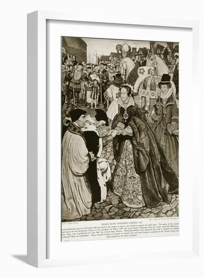 Queen Mary Entering London, 1553-John Byam Shaw-Framed Giclee Print