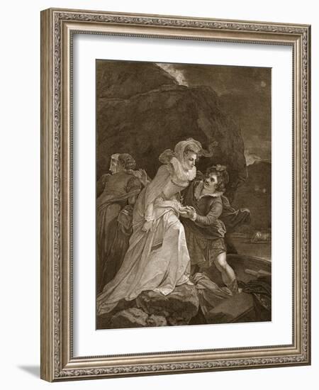 Queen Mary Escaping from Loch Leven Castle-English-Framed Giclee Print