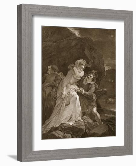 Queen Mary Escaping from Loch Leven Castle-English-Framed Giclee Print