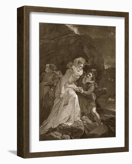 Queen Mary Escaping from Loch Leven Castle-English-Framed Giclee Print