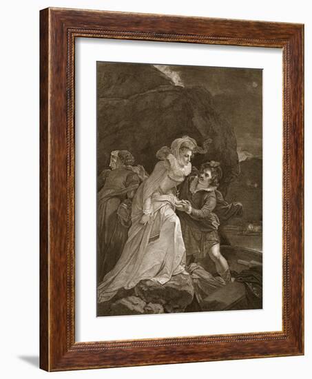 Queen Mary Escaping from Loch Leven Castle-English-Framed Giclee Print