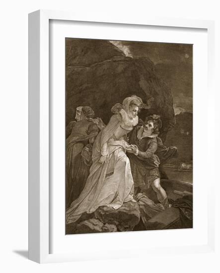 Queen Mary Escaping from Loch Leven Castle-English-Framed Giclee Print