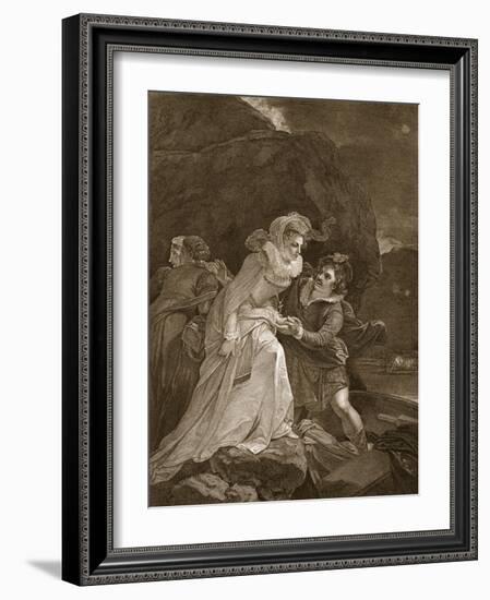 Queen Mary Escaping from Loch Leven Castle-English-Framed Giclee Print