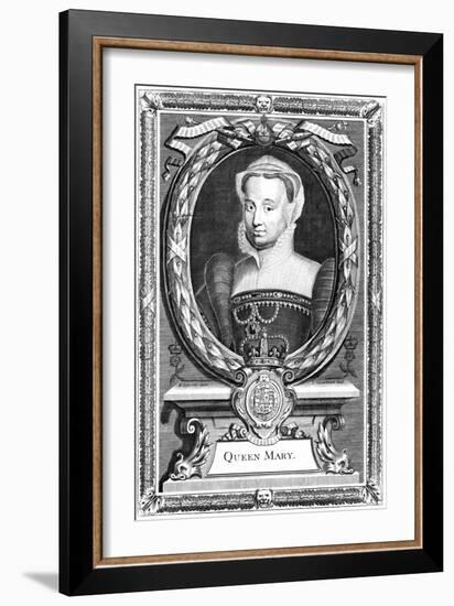 Queen Mary I of England, 19th Century-P Vanderbanck-Framed Giclee Print
