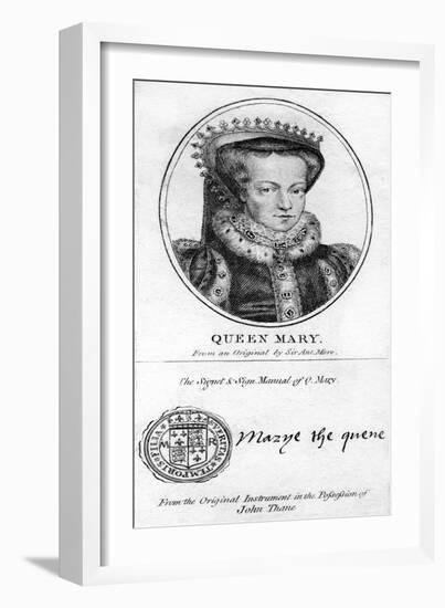 Queen Mary I of England-Antonis Mor-Framed Giclee Print
