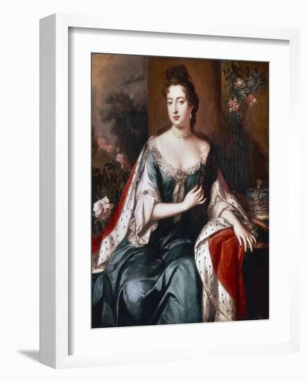 Queen Mary Ii, C.1692-94-Jan van der Vaardt-Framed Giclee Print
