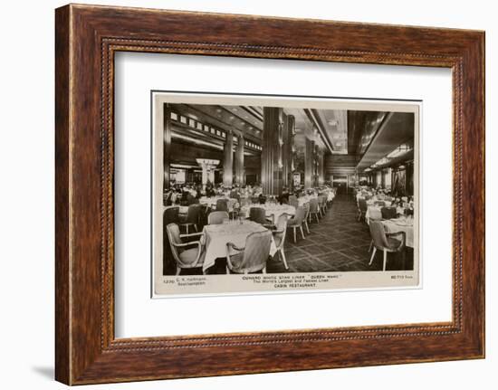 Queen Mary Ocean Liner, Cabin Restaurant-CR Hoffmann-Framed Photographic Print