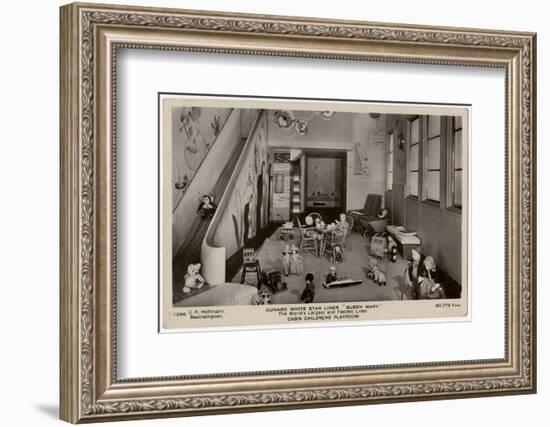 Queen Mary Ocean Liner, Playroom for Children-CR Hoffmann-Framed Photographic Print
