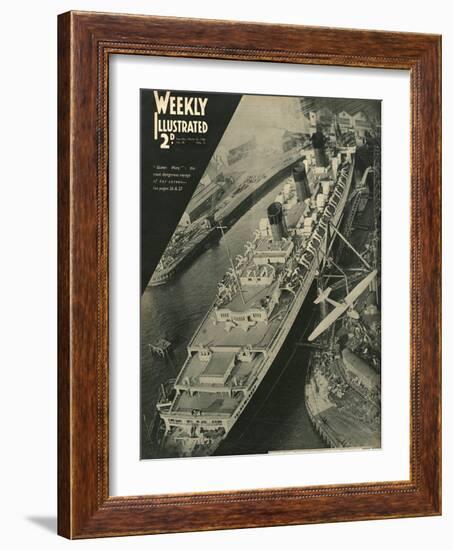 Queen Mary' Ocean Liner, Ready for Travel to Greenock-null-Framed Photographic Print