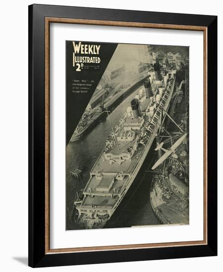 Queen Mary' Ocean Liner, Ready for Travel to Greenock-null-Framed Photographic Print