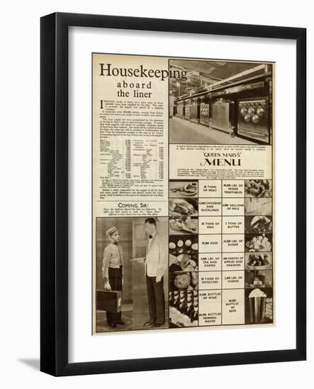 Queen Mary Ocean Liner, Stocking Out-null-Framed Art Print