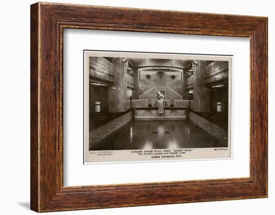 Queen Mary Ocean Liner, Swimming Pool-CR Hoffmann-Framed Photographic Print