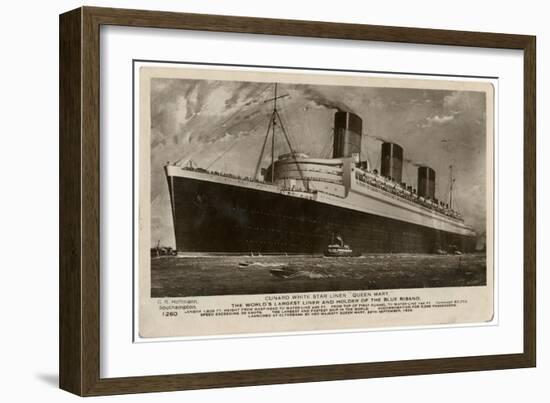 'Queen Mary' Ocean Liner-null-Framed Art Print