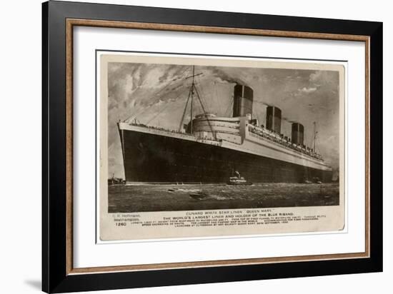 'Queen Mary' Ocean Liner-null-Framed Art Print