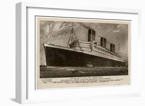 'Queen Mary' Ocean Liner-null-Framed Art Print