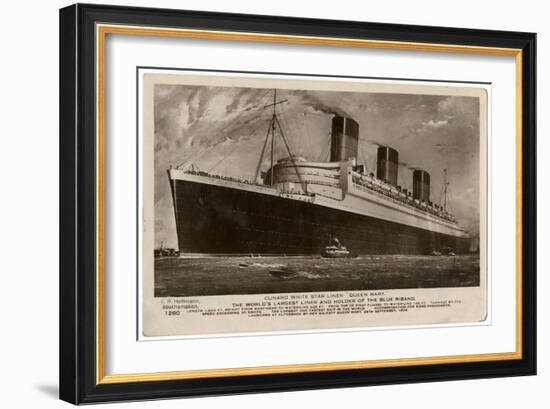 'Queen Mary' Ocean Liner-null-Framed Art Print