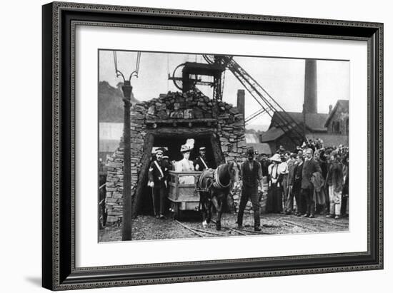 Queen Mary Visiting a Welsh Colliery, 1935-null-Framed Giclee Print