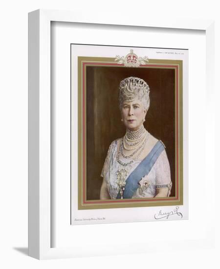 Queen Mary Wife of George V in 1935-null-Framed Premium Giclee Print