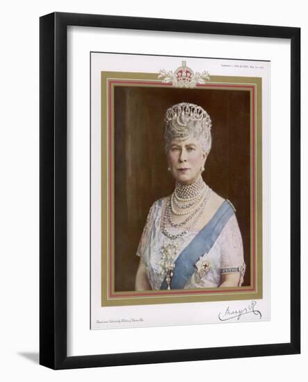 Queen Mary Wife of George V in 1935-null-Framed Art Print