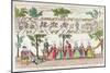 Queen Mathilda and Her Servants Weaving the Bayeux Tapestry, Scene from a Vaudeville Performance-null-Mounted Giclee Print