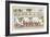 Queen Mathilda and Her Servants Weaving the Bayeux Tapestry, Scene from a Vaudeville Performance-null-Framed Giclee Print