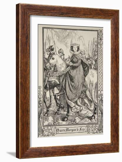 Queen Morgan le Fay, illustration, 'Stories of King Arthur and the Round Table' by Beatrice Clay-Dora Curtis-Framed Giclee Print