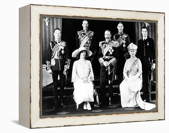 Queen Mother - Wedding of the Duke of York to Lady Elizabeth Bowes-Lyon in April 1923-null-Framed Premier Image Canvas