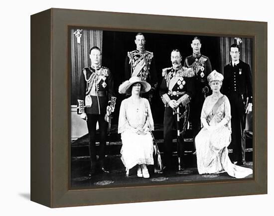 Queen Mother - Wedding of the Duke of York to Lady Elizabeth Bowes-Lyon in April 1923-null-Framed Premier Image Canvas