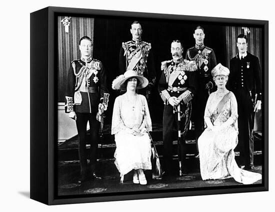 Queen Mother - Wedding of the Duke of York to Lady Elizabeth Bowes-Lyon in April 1923-null-Framed Premier Image Canvas