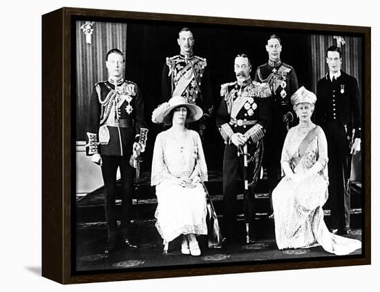 Queen Mother - Wedding of the Duke of York to Lady Elizabeth Bowes-Lyon in April 1923-null-Framed Premier Image Canvas