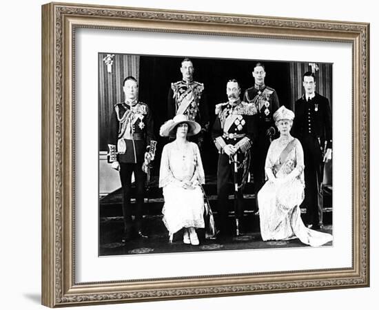 Queen Mother - Wedding of the Duke of York to Lady Elizabeth Bowes-Lyon in April 1923-null-Framed Photographic Print