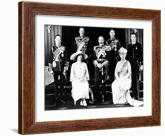 Queen Mother - Wedding of the Duke of York to Lady Elizabeth Bowes-Lyon in April 1923-null-Framed Photographic Print