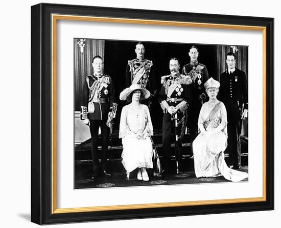 Queen Mother - Wedding of the Duke of York to Lady Elizabeth Bowes-Lyon in April 1923-null-Framed Photographic Print