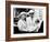 Queen Mother with Princess Diana and Prince William in an open carriage-null-Framed Photographic Print