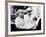 Queen Mother with Princess Diana and Prince William in an open carriage-null-Framed Photographic Print