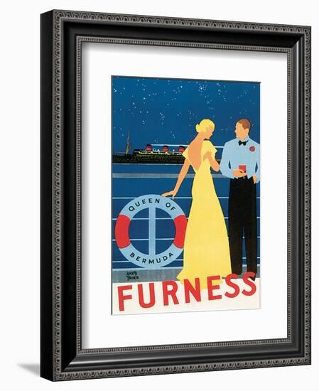 Queen of Bermuda-Adolph Treidler-Framed Art Print