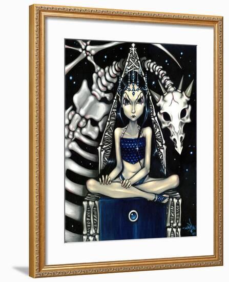 Queen of Bones (Bone Dragon)-Jasmine Becket-Griffith-Framed Art Print