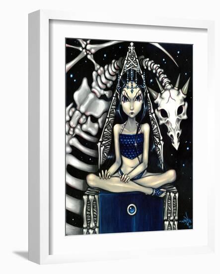 Queen of Bones (Bone Dragon)-Jasmine Becket-Griffith-Framed Art Print