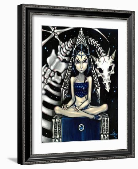 Queen of Bones (Bone Dragon)-Jasmine Becket-Griffith-Framed Art Print