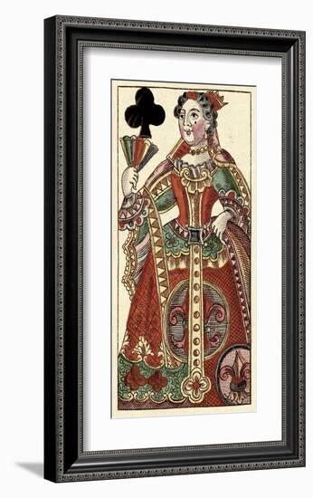 Queen of Clubs (Bauern Hochzeit Deck)-Andreas Benedictus Gobl-Framed Art Print