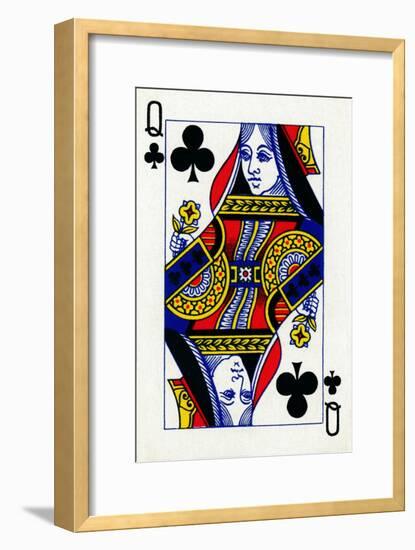 Queen of Clubs from a deck of Goodall & Son Ltd. playing cards, c1940-Unknown-Framed Giclee Print