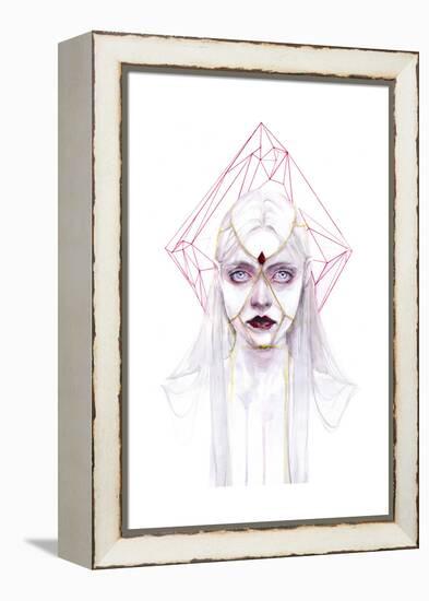 Queen of Diamonds-Agnes Cecile-Framed Stretched Canvas