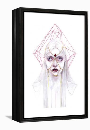 Queen of Diamonds-Agnes Cecile-Framed Stretched Canvas