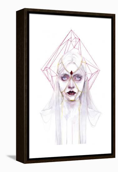 Queen of Diamonds-Agnes Cecile-Framed Stretched Canvas