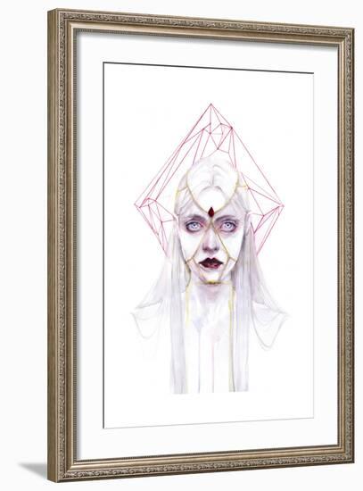 Queen of Diamonds-Agnes Cecile-Framed Art Print