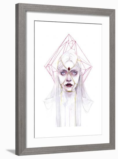 Queen of Diamonds-Agnes Cecile-Framed Art Print