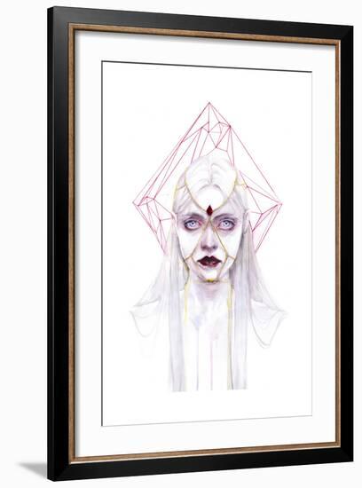 Queen of Diamonds-Agnes Cecile-Framed Art Print