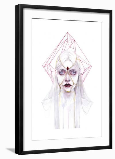 Queen of Diamonds-Agnes Cecile-Framed Art Print